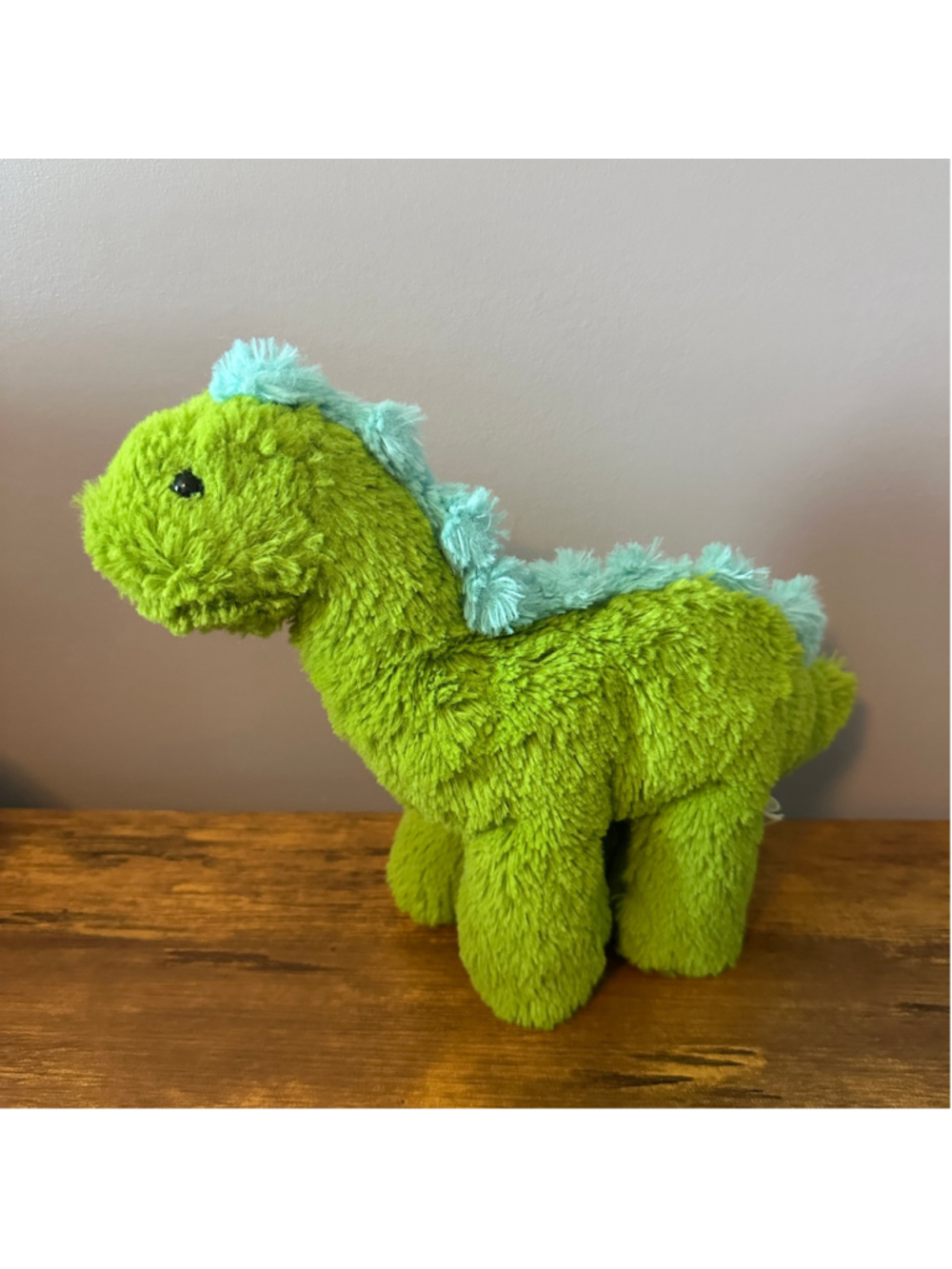 Manhattan Toy Little Voyagers Stomp Dino Plush 9" Green Blue Dinosaur